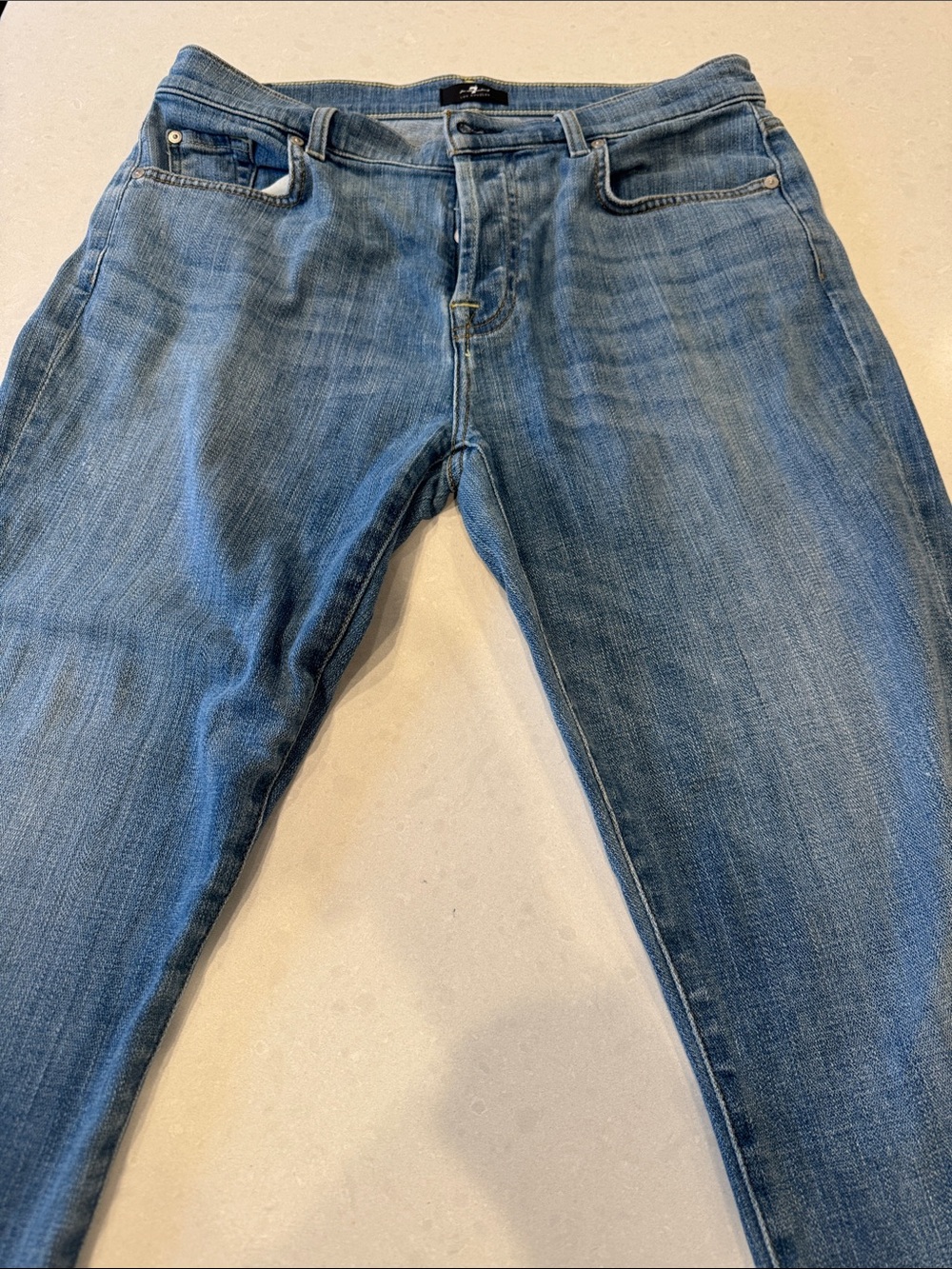 7 For All Mankind Josefina Women’s Boyfriend Jeans in Light Blue Wash